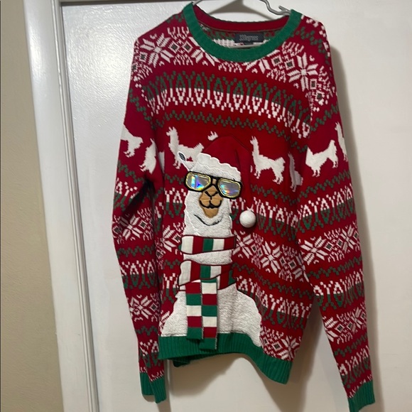 Other - Holiday Llama Sweater - Red and Green XXL
